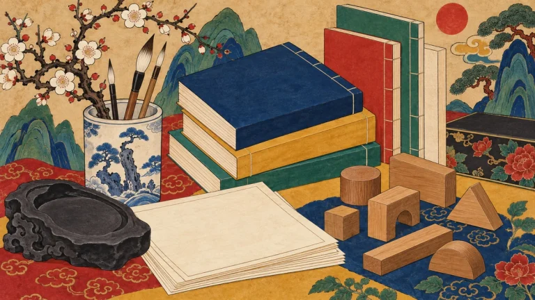 Painted illustration for Korean Alphabet Part 1: Learn to Read Korean in a Day