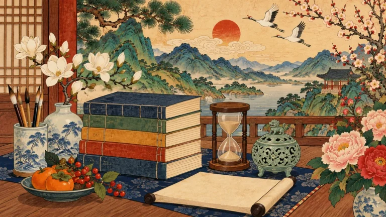 Painted illustration for The 100 Most Common Adverbs in Korean
