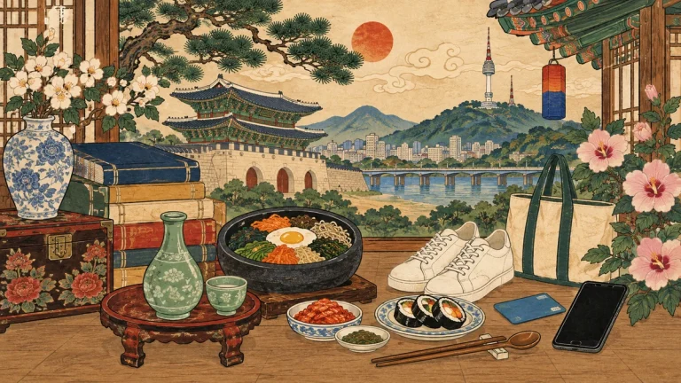 Painted illustration for 10 Things Foreigners Find Unusual when Visiting Korea